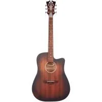 D'Angelico Premier Bowery LS AM Гитара электроакустическая, Dreadnought, античный коричневый бёрст