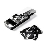 Dunlop JH-PT05H Набор из 12 медиаторов Jimi Hendrix Silver Portrait в металлической коробочке