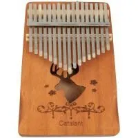 BEE EK03 Калимба 17 язычков, красное дерево, резонаторное отверстие ОЛЕНЬ, аксессуары в комплекте