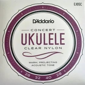 D'Addario EJ65C Набор струн для укулеле концерт, размер 24-32-34-28