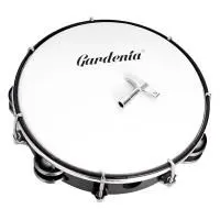 DADI MT6-082C Тамбурин с пластиком круглый 8" настраиваемый с 2 рядами бубенцов, корпус - матовый пл