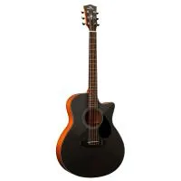 KEPMA EAC Black Matt Гитара акустическая Grand Auditorium, цвет черный матовый