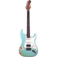 JET JS-400 Relic SFG Электрогитара, Stratocaster, 6 струн, цвет морской волны, состареный