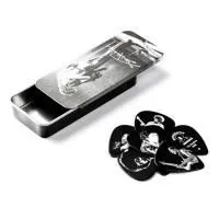 Dunlop JH-PT06M Набор из 12 медиаторов Jimi Hendrix Silver Portrait в металлической коробочке