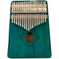 BEE EK04 Калимба 17 язычков, красное дерево, гравировка ЦВЕТОК, цвет синий, аксессуары в комплекте