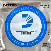 D'Addario PL012 Plain Steel Отдельная струна без обмотки, сталь .012