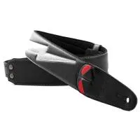 RightOn Straps Mojo Bolt II Silver Glitter Ремень для гитары, текстиль/синтетика