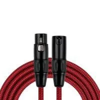 Kirlin MWC-270 1M RDA Шнур микрофонный XLR (female) ⇔ XLR (male), 1 метр, черный/красный