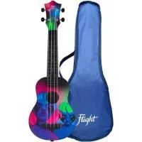 Flight TUS ALYONA SHVETZ TOXIC Укулеле Travel сопрано, пластик, рисунок TOXIC, чехол в комплекте