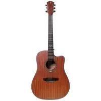 Flight D-165C SAP Гитара акустическая, Dreadnought с вырезом, цвет натуральный (сапеле)