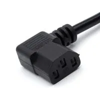 GoPower 00-00024536 Шнур питания евровилка-C13 (female) 1.8м ПВХ 0.75мм угловой, черный
