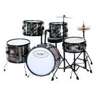 TJW HE165-P2-LS Барабанная установка, серебристая