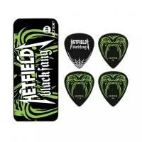 Dunlop PH112T1.14 Набор из 6 медиаторов HETFIELD: Black Fang (1.14мм) в металлическом боксе