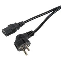 GoPower 00-00024055 Шнур питания евровилка CEE 7/7-C13 (female) 1.2м ПВХ, 0.75мм, черный