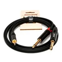 SHNOOR MJ2JM-2m Шнур аудио miniJACK 1/8"(stereo) ⇔ 2х JACK 1/4"(mono), 2 метра