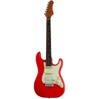 Crafter Modern Seoul II S VVS RS VR Электрогитара Stratocaster с чехлом, HSS,  цвет красный винтаж