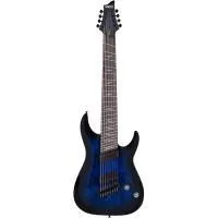 SCHECTER OMEN ELITE-8 MS STBB Электрогитара, 8 струн, цвет See Thru Blue Burst