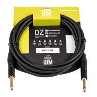 LEEM GCII-3 Шнур инструментальный JACK 1/4"(прямой) ⇔ JACK 1/4"(прямой), 3 метра, чёрный