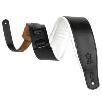 LEVY'S M26PD-BLK-WHT Amped Leather Series Ремень для гитары, кожаный, черный/белый