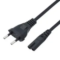 GoPower 00-00025227 Шнур питания евровилка-C7 (2-pin) 1.8м ПВХ 0.75мм, черный