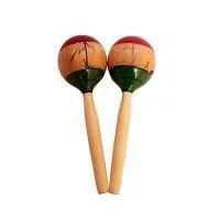 Fleet FLT-MA1750-2 Маракасы деревянные (пара), большие, с рисунком ПАЛЬМЫ