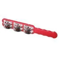 Fleet FLT-G16-2R Бубенцы плоские на пластиковой красной ручке, 6 пар