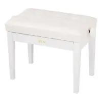 Rin LB-21WHG Банкетка с регулировкой высоты, дерево/искусственная кожа, белая, глянцевый лак