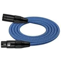 Kirlin MWC-270 6M BLA Шнур микрофонный XLR (female) ⇔ XLR (male), 6 метров, черный/синий