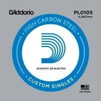 D'Addario PL0105 Plain Steel Отдельная струна без обмотки, сталь, 0105