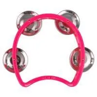 FLIGHT FTHP-4 PK Тамбурин без мембраны, 4 пары джинглов, цвет розовый