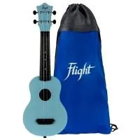 Flight ULTRA S-35 Ether Укулеле сопрано, поликарбонат, цвет серо-голубой, рюкзак в комплекте