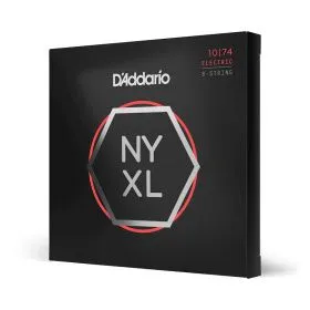 D'Addario NYXL1074 Набор струн для 8-струнной электрогитары, размер 10-74