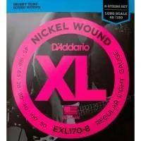 D'Addario EXL170-8 Набор струн для 8 струнной бас-гитары 45/18p-65/28-80/40-100/50