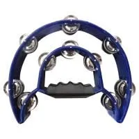 EASTTOP DF103 BLUE Тамбурин двойной полукруг, пластик, 10 пар сдвоенных джинглов, цвет синий