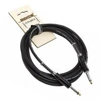 SHNOOR IC124-JMe-B-3m Шнур инструментальный, JACK 1/4" (прямой) ⇔ JACK 1/4" (прямой), 3м., чёрный