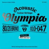 Olympia PF-A1047 Набор струн для 6-ти струнной акустической гитары 80/20 Bronze, размер 10-47