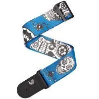 Planet Waves P20W1415 Ремень для гитары, рисунок «Sugar Skulls», цвет синий