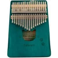 BEE EK05 Калимба 17 язычков, красное дерево, резонаторное отверстие КОТИК, цвет синий, аксессуары