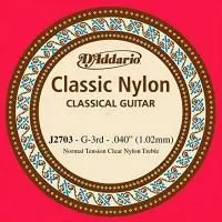 D'Addario J2703 Отдельная струна №3 (040) для классической гитары (цена за 1шт., в уп-ке 5 шт.)