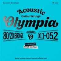 Olympia PF-A1152 Набор струн для 6-ти струнной акустической гитары 80/20 Bronze, размер 11-52