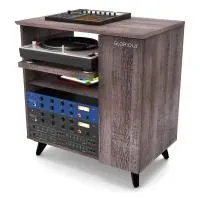 Glorious Modular Side Rack Walnut Рэковая секция для столов серии Sound Desk и Workbench, цвет орех