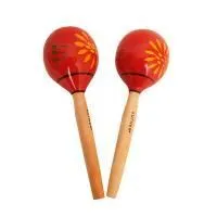 Fleet FLT-MA1750-1 Маракасы деревянные (пара), большие, красные с узорами