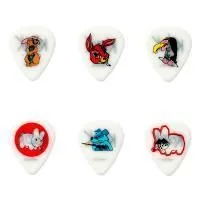 Dunlop BL109P100 Frank Kozik Набор из 6-ти медиаторов (1.00мм) с рисунками Фрэнка Козика, блистер