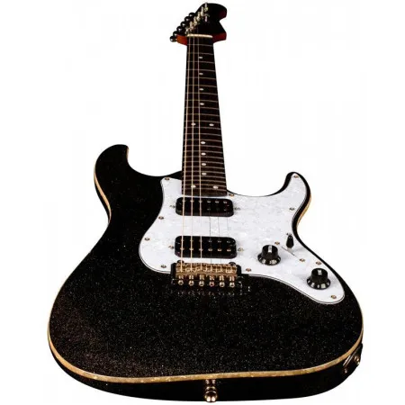 JET JS-500 BLS Электрогитара, Stratocaster, 24 лада, HH Alnico, черный с блестками