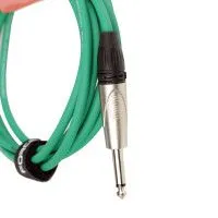 FORCE FGC-09/3 GR Шнур инструментальный Jack 1/4"(прямой) ⇔ Jack 1/4"(прямой), 3 метра зелёный
