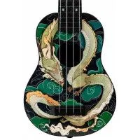 Flight TUS-JADE DRAGON Укулеле Travel сопрано, с рисунком Green Apelsin, чехол в комплекте