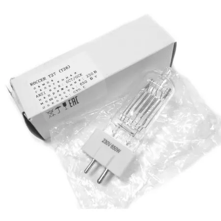 ROCCER T27 GCT Лампа галогенная без отражателя 230V/650W, цоколь GY9.5