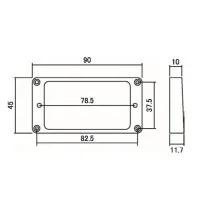 Hosco MR-RI Рамка звукоснимателя, кремовая, плоская, высота 11.7мм