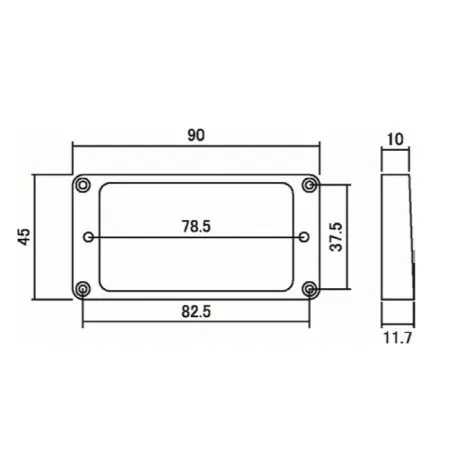 Hosco MR-RI Рамка звукоснимателя, кремовая, плоская, высота 11.7мм