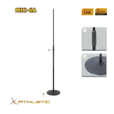 Стойка для микрофона прямая ATHLETIC MIC-6A